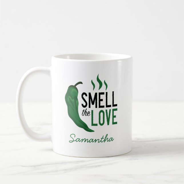 Mug Green Chili Smell the Love (Gauche)