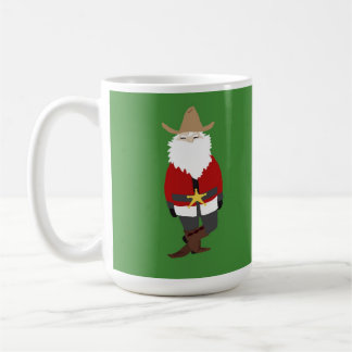 Mug- Green Cowboy Santa! Coffee Mug