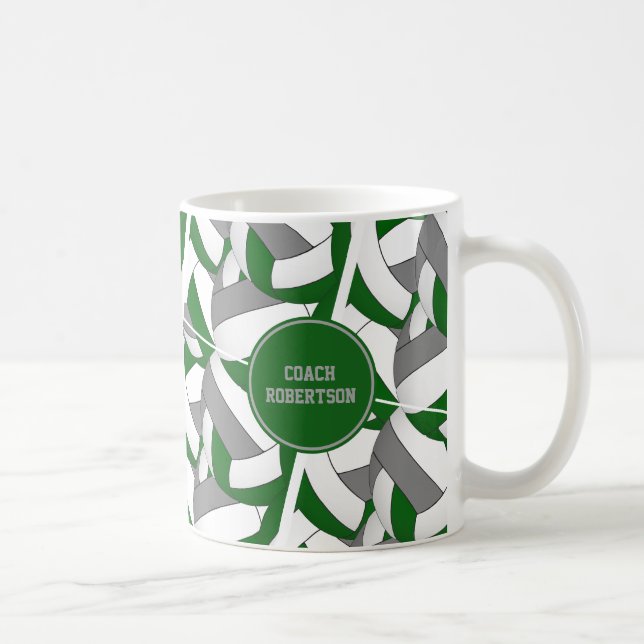 Mug green grey volleyball équipe couleurs entraîneur c (Droite)