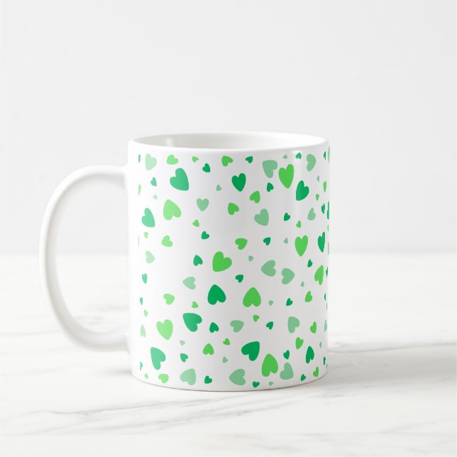 Mug Green Hearts (Gauche)