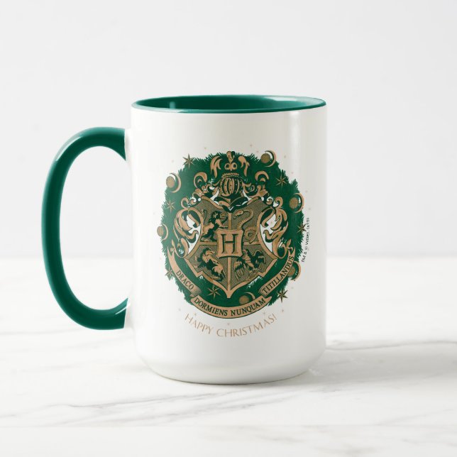 Mug Green HOGWARTS™ Crest Holiday (Gauche)