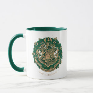 Mug Green HOGWARTS™ Crest Holiday Wreath