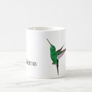 Mug Green Hummingbird Nom personnalisé