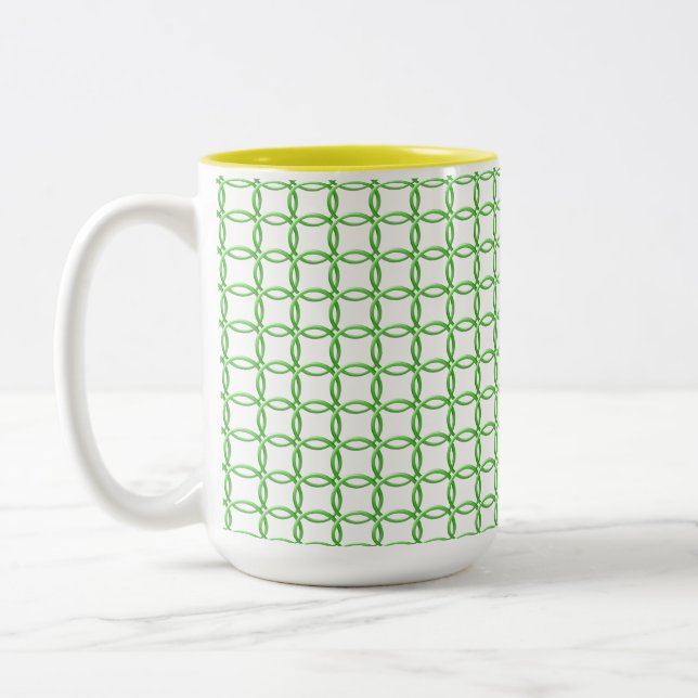 Mug - Green Interlocking Rings (Left)