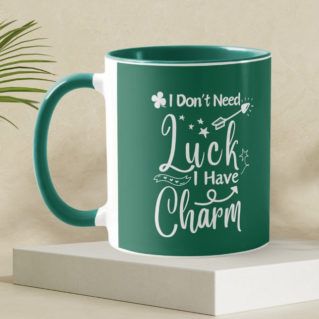 Mug Green Luck Four Leaf Clover St Patrick Day Funky (Créateur téléchargé)