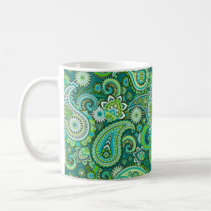 Mug Green Paisley