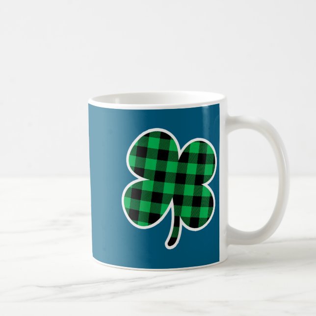 Mug Green Plaid Clover St Patricks Day Women Shamrock  (Droite)