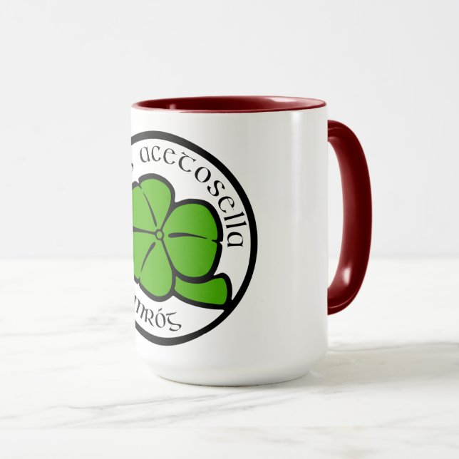 Mug Green Shamrock Saint Patrick's Day Floral Art (Devant droit)