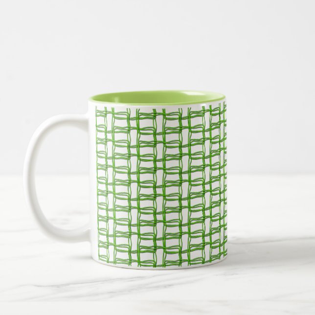 Mug -Green Wire Pattern (Left)