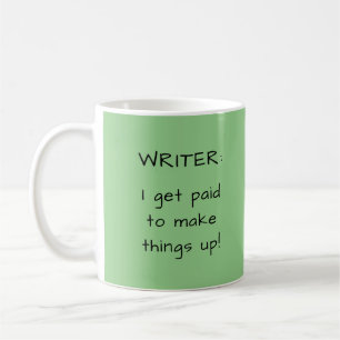 Mug Green Writer's Pun Auteur Cadeau