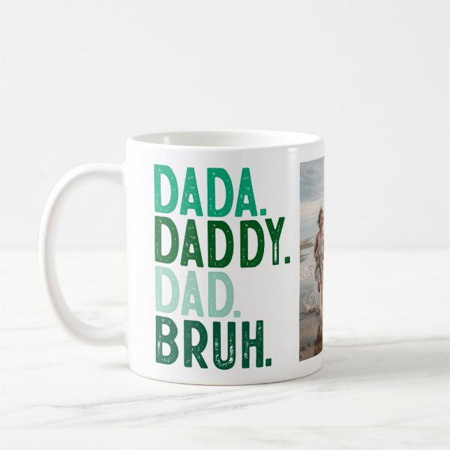Mug Greens DADA DADDY DAD BRUH FÊTE DES PÈRES PHOTO (Gauche)