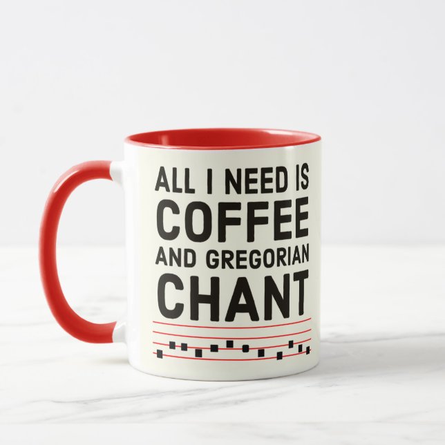 Mug Grégorien Chant Masse latine TLM Musique catholiqu (Gauche)