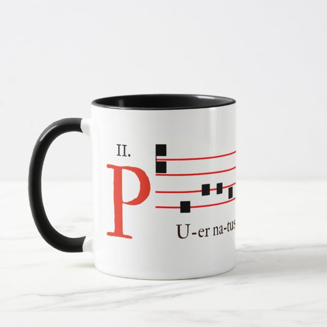 Mug Grégorien Chant Messe latine Noël Médiéval (Gauche)