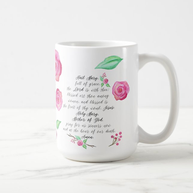 Mug Grêle Mary et aquarelle de offre de matin (Droite)