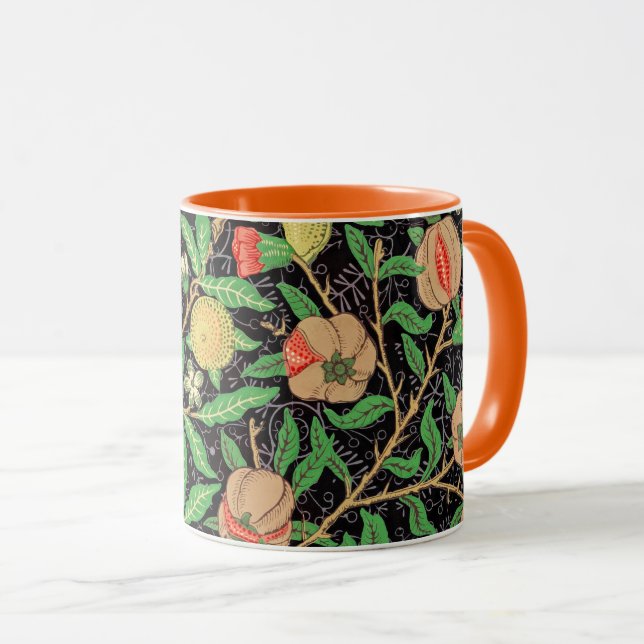 Mug Grenade et fleurs sur branches (Devant droit)