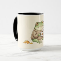 Grenouille Automnale Douillette Kawaii Boisson Épi
