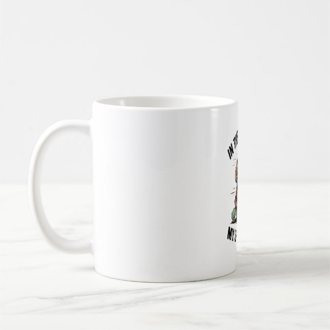 Mug Grenouille avec tortue à cheval Casquette (Gauche)