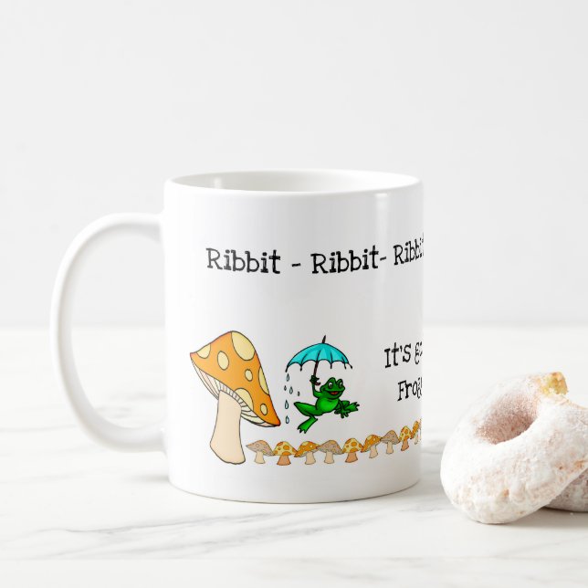 Mug Grenouille, Champignons, Musique Ribbit (Avec donut)
