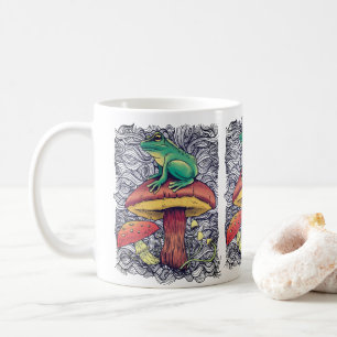 Mug Grenouille de Cottagecore au design champignons