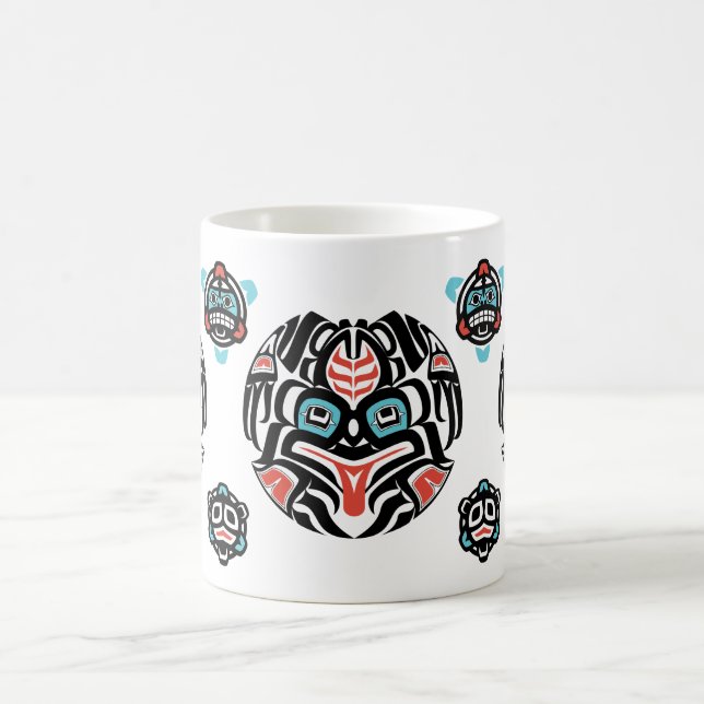 Mug grenouille de Haida-style, couleurs amorties - (Centre)