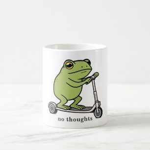 Mug Grenouille de Trottinette sans Pensées Mème Drôle