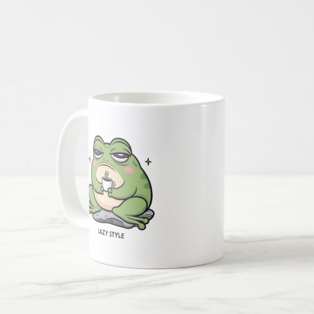 Mug Grenouille grincheuse avec une minuscule coupe de  (Devant gauche)