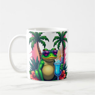Mug Grenouille Grincheuse Y2K Vaporwave Tropical Rétro