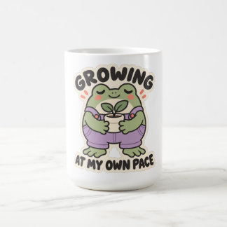 Mug Grenouille jardinière grandissant à son propre ryt