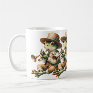 Mug Grenouille musicienne jouant de la trompette dans