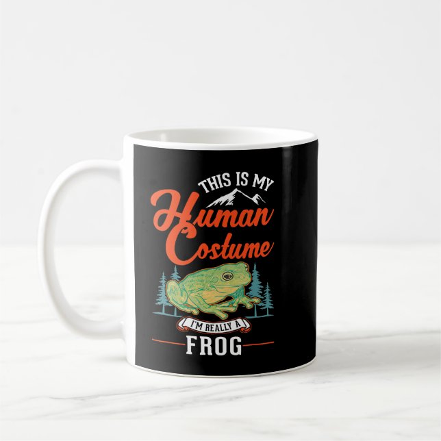Mug Grenouille Pleinement Compter Sur Dieu Merica Frog (Gauche)