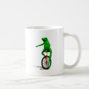 Mug Grenouille sur le monocycle Meme