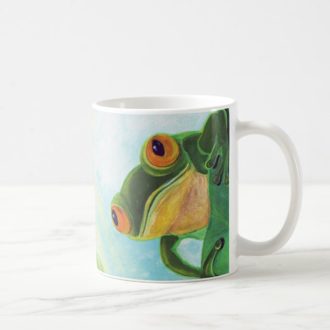 Mug Grenouille verte attrapant quelques rayons (Droite)
