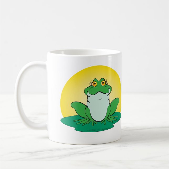 Mug Grenouille verte caricaturale sur le tapis (Gauche)