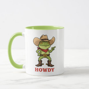 Mug Grenouille Western Yeehaw Howdy Drôle de Cow-boy M