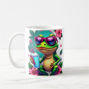 Mug Grenouille Y2K Énergie Vaporwave Tropical Rétro Je