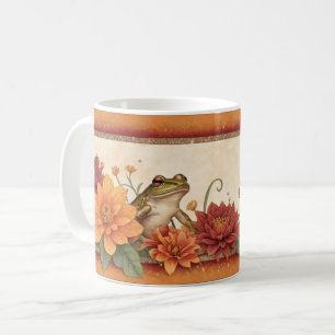 Mug Grenouilles automnales et élégance florale