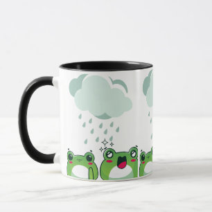 Mug grenouilles dans les inondations
