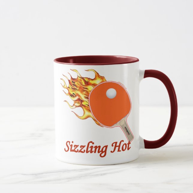 Mug Grésillement du ping-pong flamboyant chaud (Droite)