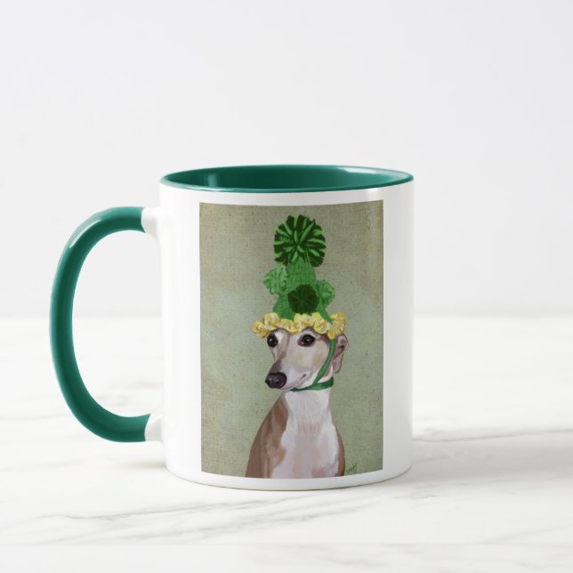 Mug Greyhound en Casquette vert (Gauche)