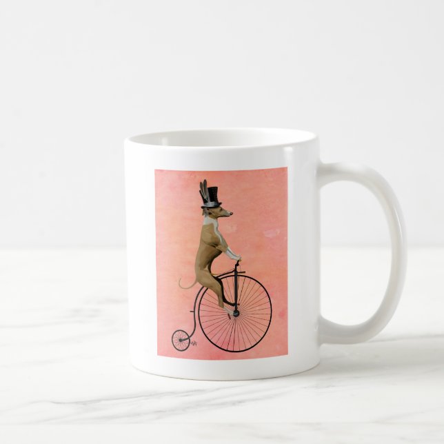 Mug Greyhound sur Black Penny Farthing (Droite)
