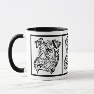 Mug Griffonnage de chien d'Airedale