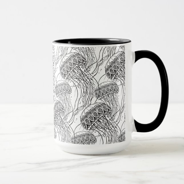 Mug Griffonnage de méduses (Droite)