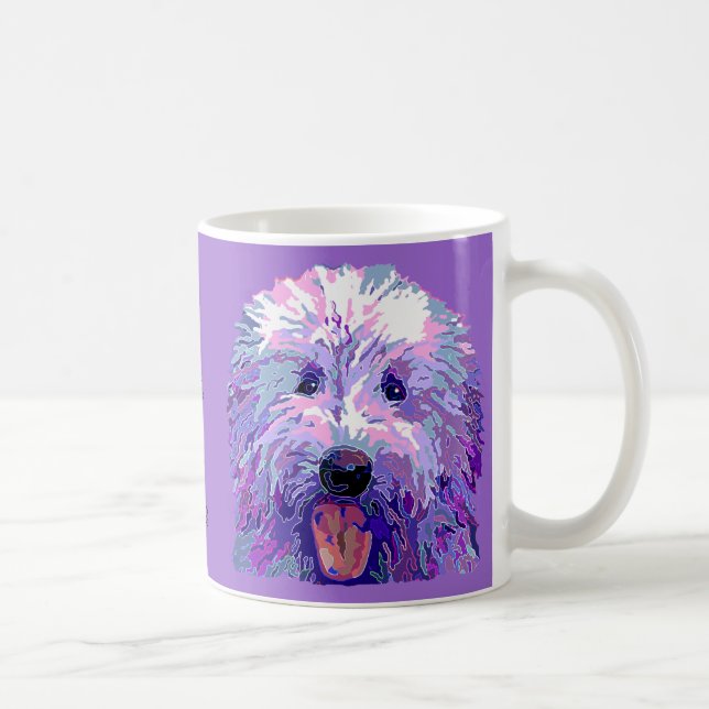 Mug Griffonnage d'or brillant des couleurs pourpres (Droite)