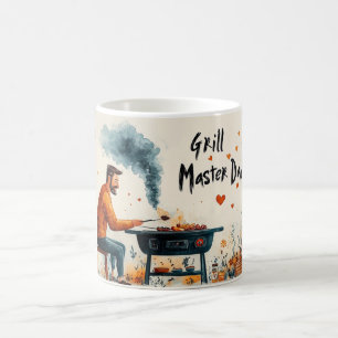 Mug Grill Master Papa Fun Père Fête BBQ Cadeau
