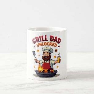Mug Grill Papa déverrouillé - Drôle BBQ Chef Papa Desi