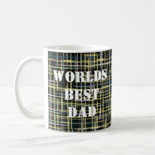 Mug Grille Jaune Lignes Art Motif Mondes Meilleurs