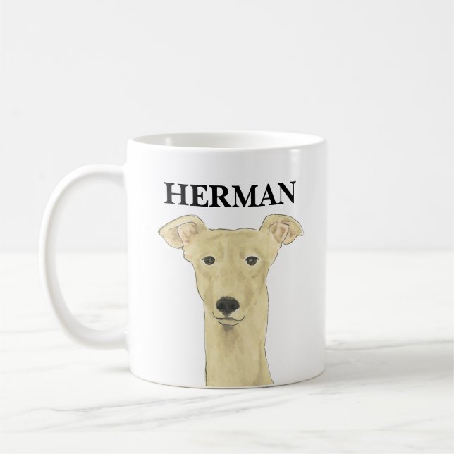 Mug Grille-pain de chien Greyhound personnalisée (Gauche)