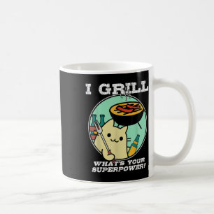 Mug Grilling de chats Superpuissance Camping Bbq Funny