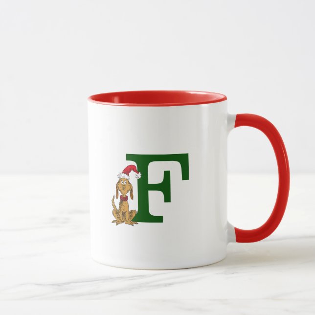 Mug Grinch classique max | Monogramme F (Droite)