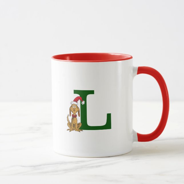 Mug Grinch classique max | Monogramme L (Droite)